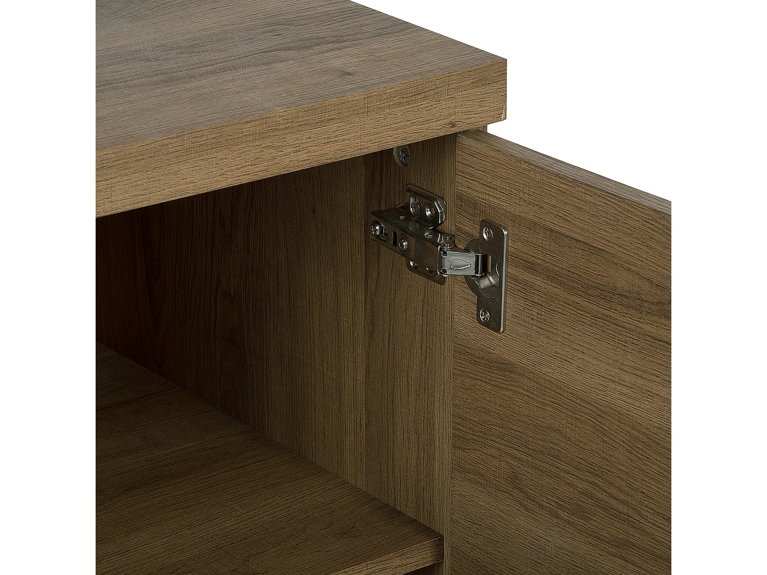 Modernes Sideboard mit 3 Türen dunkler Holzfarbton Industrieller Stil Timber