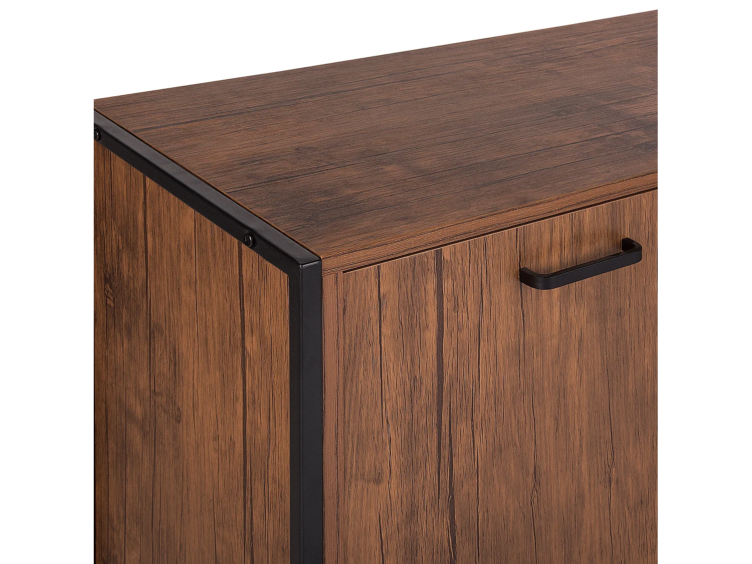 Klassisches Sideboard dunkler Holzfarbton/schwarz Tifton