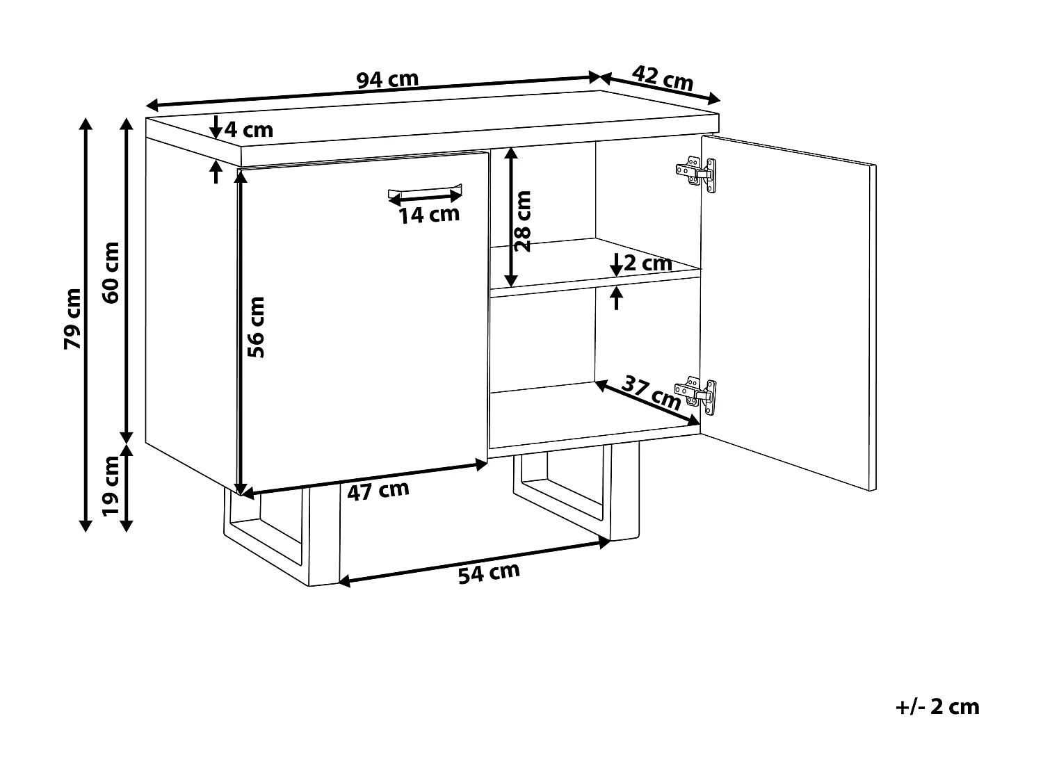 Kast TIMBER Donkerbruin