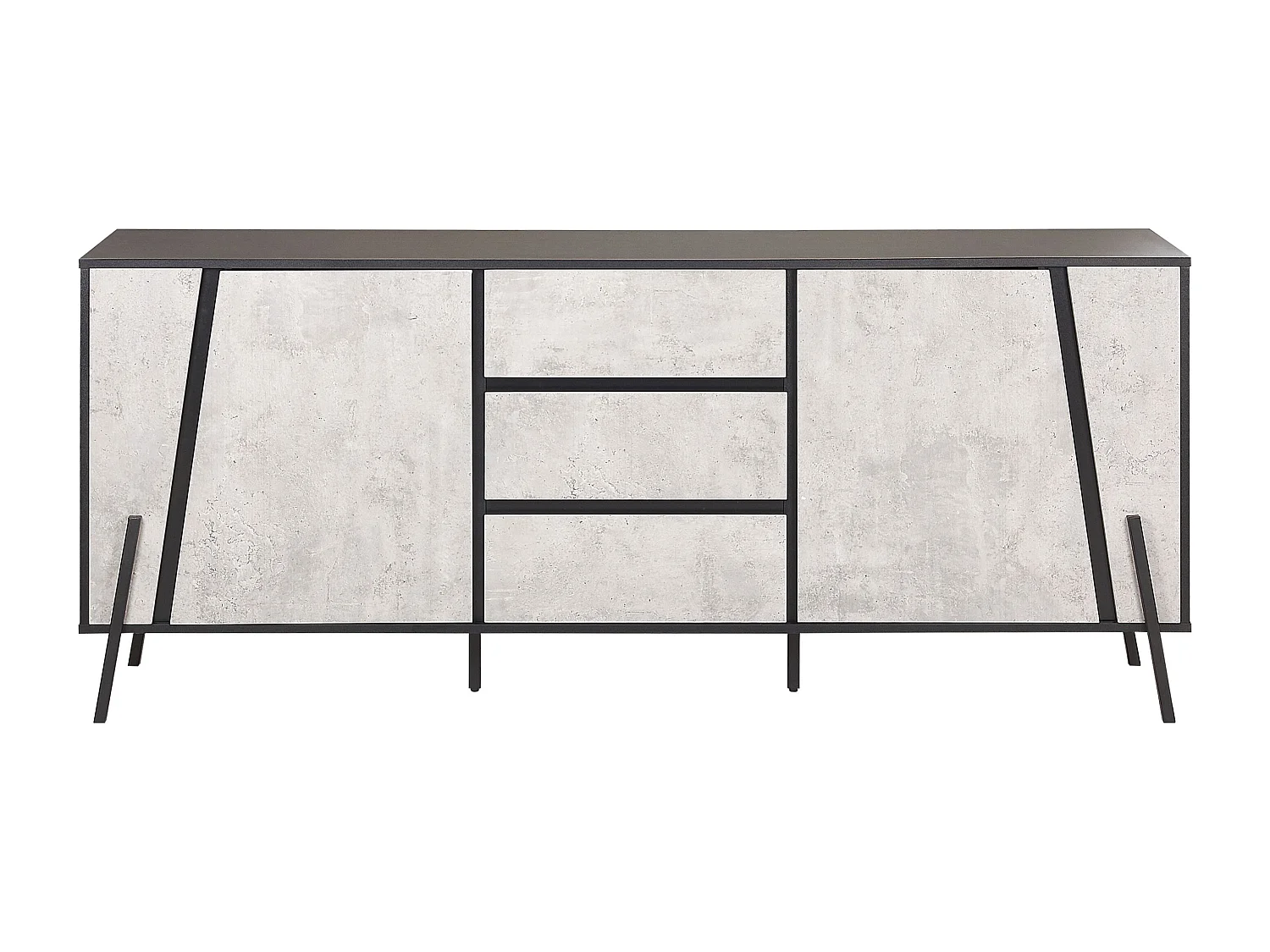 Dressoir met 2 deuren BLACKPOOL Grijs beton-effect