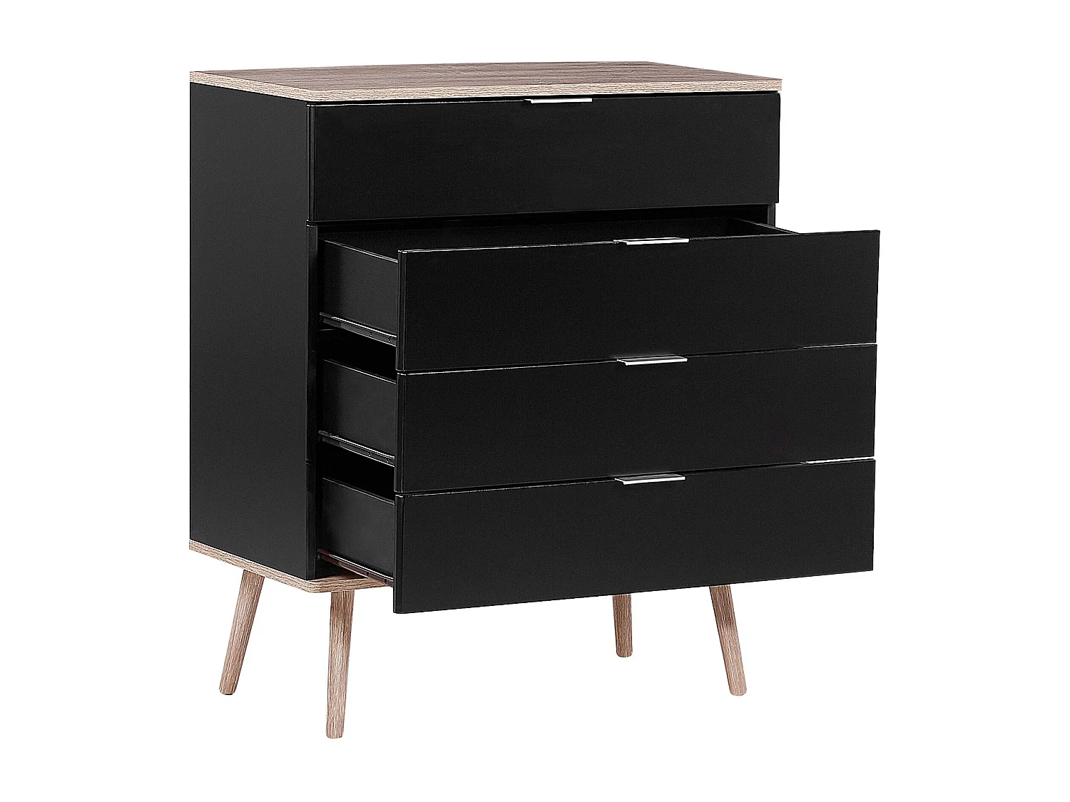 Commode à 4 tiroirs WALPI Noir