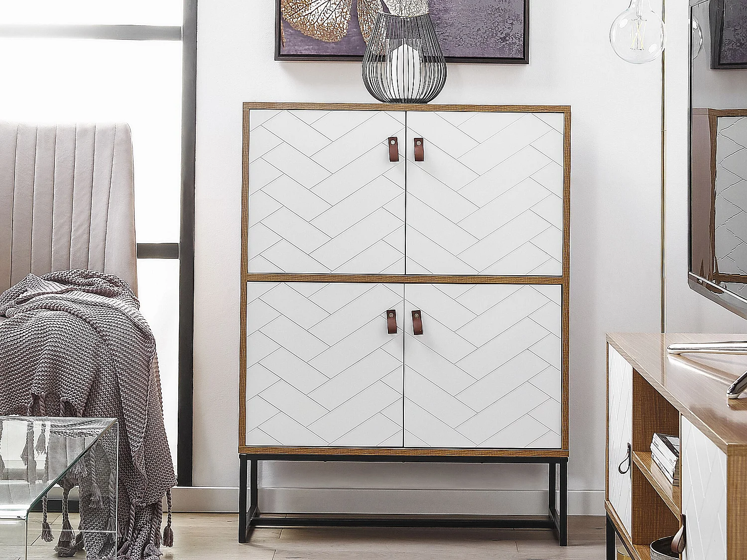 Kast NUEVA Lichtbruin/wit