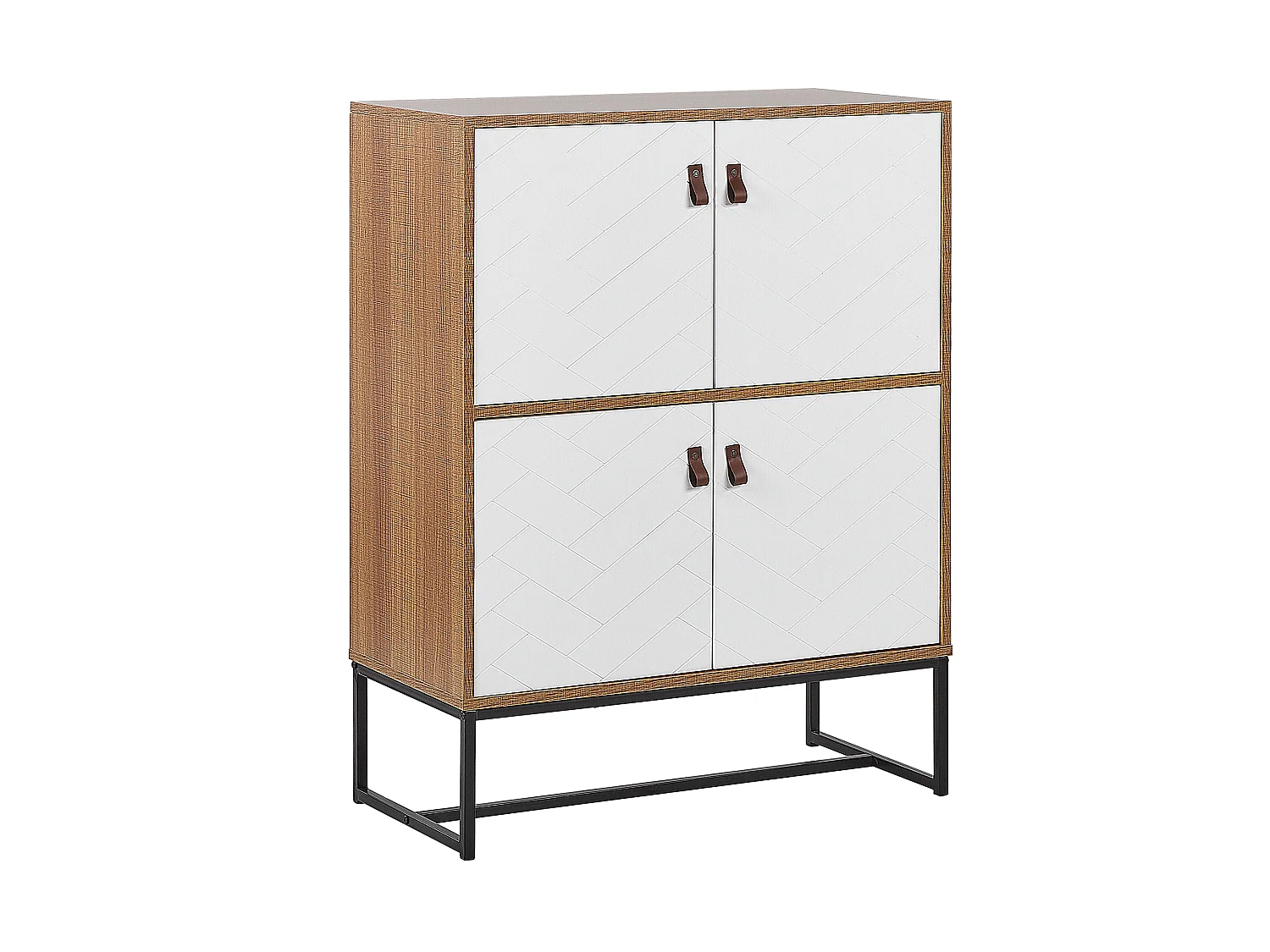 Armoire NUEVA Marron clair/blanc