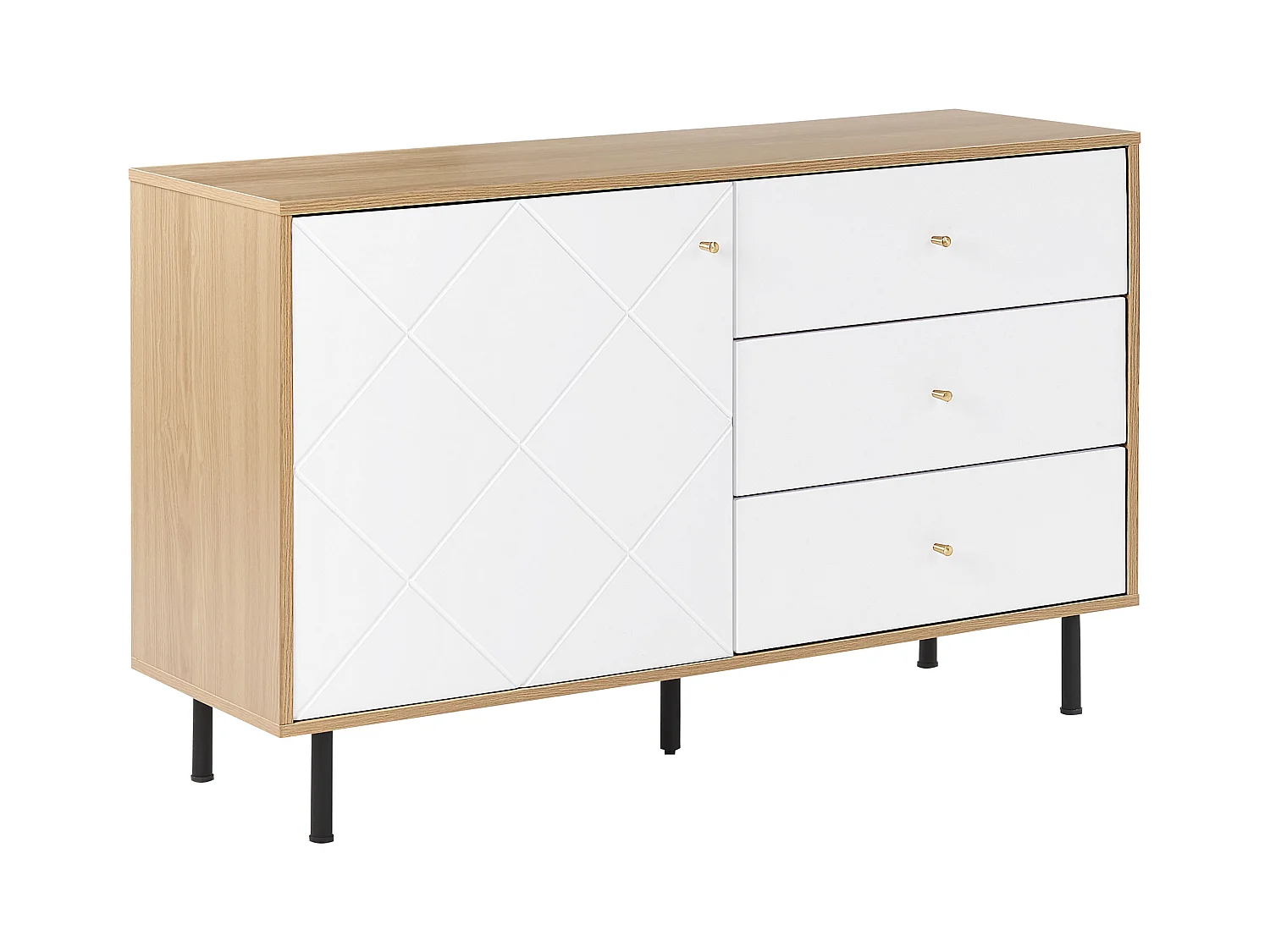 Dressoir PALMER Bruin/wit