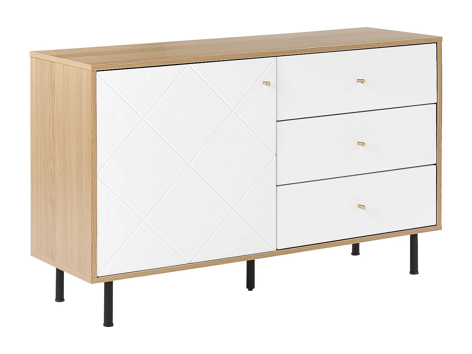 Commode PALMER Marron/blanc