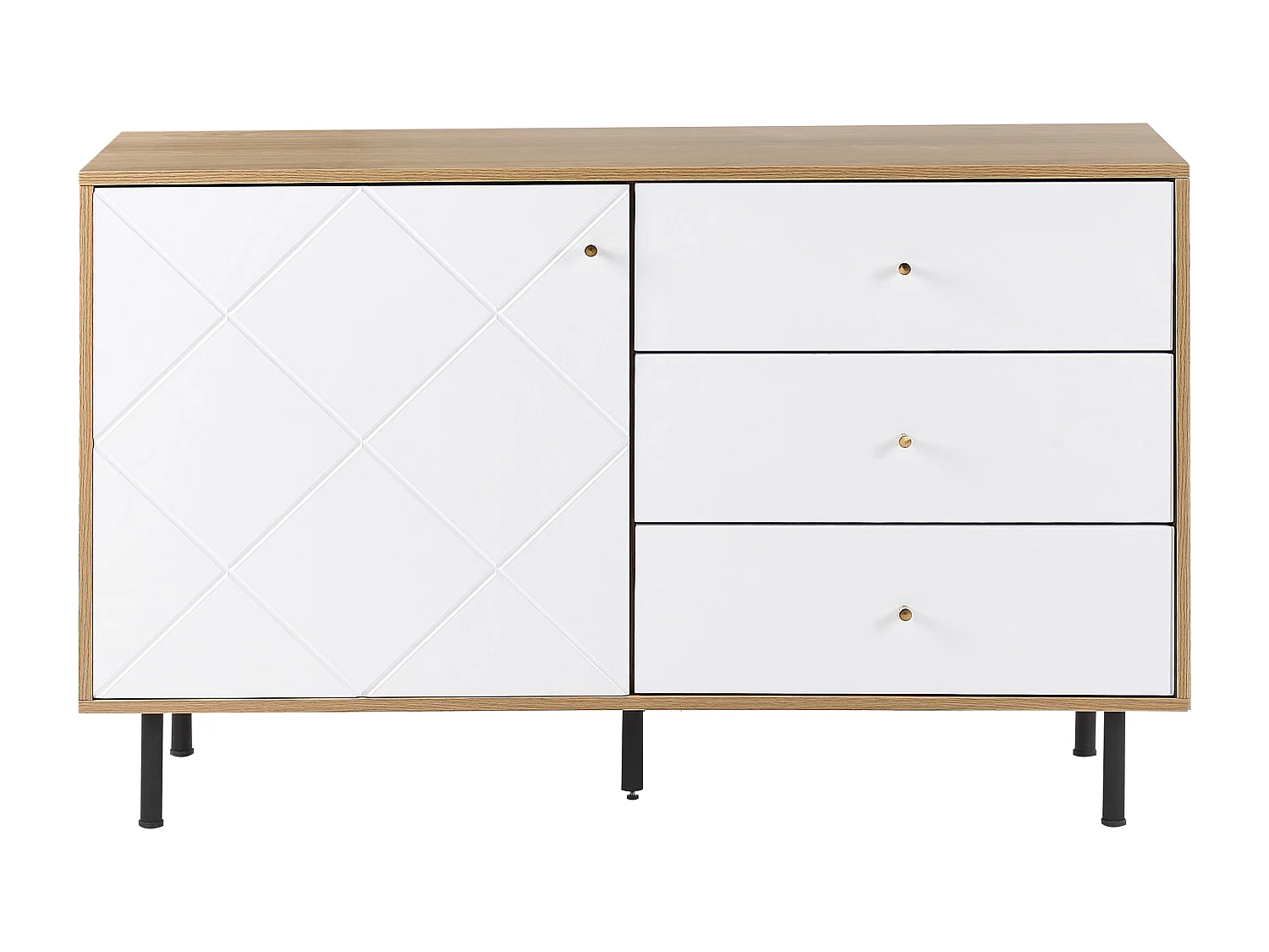 Commode PALMER Marron/blanc