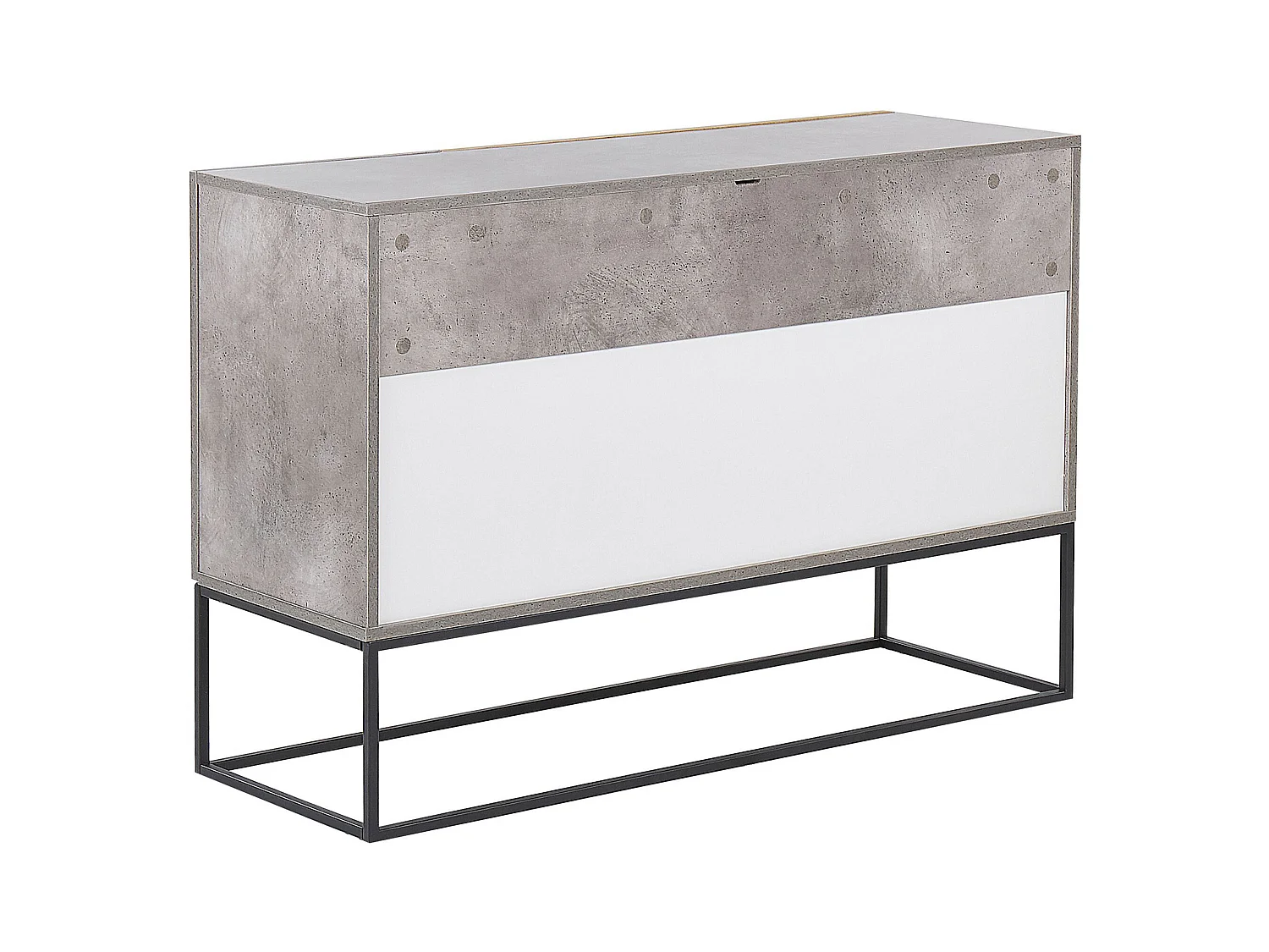 Credenza a 3 cassetti in legno chiaro e grigio ARIETTA