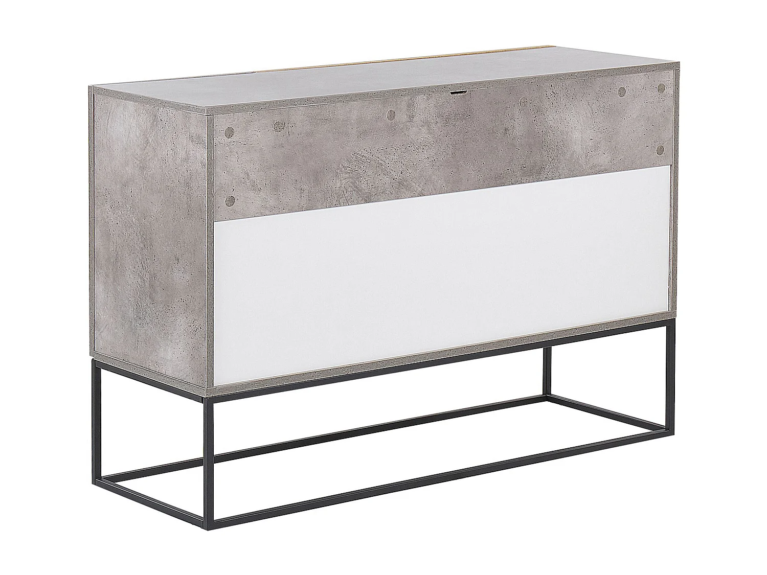 Credenza a 3 cassetti in legno chiaro e grigio ARIETTA