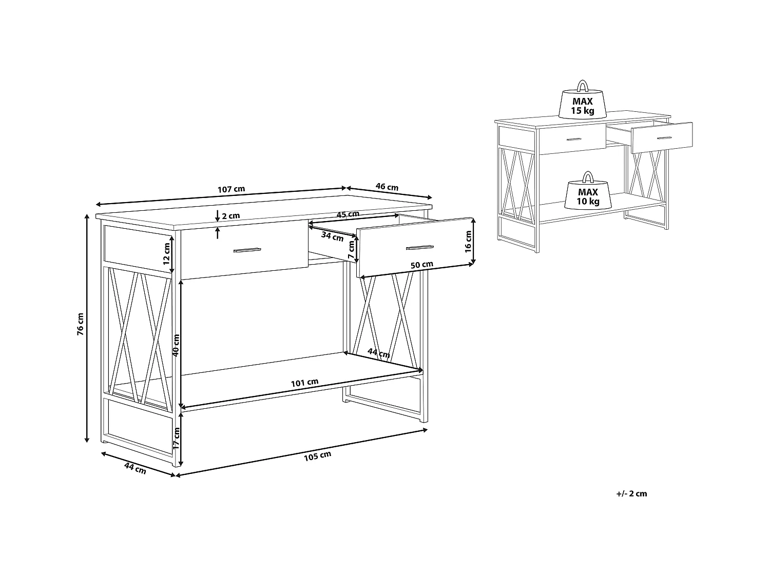 Consola AYDEN Castanho escuro