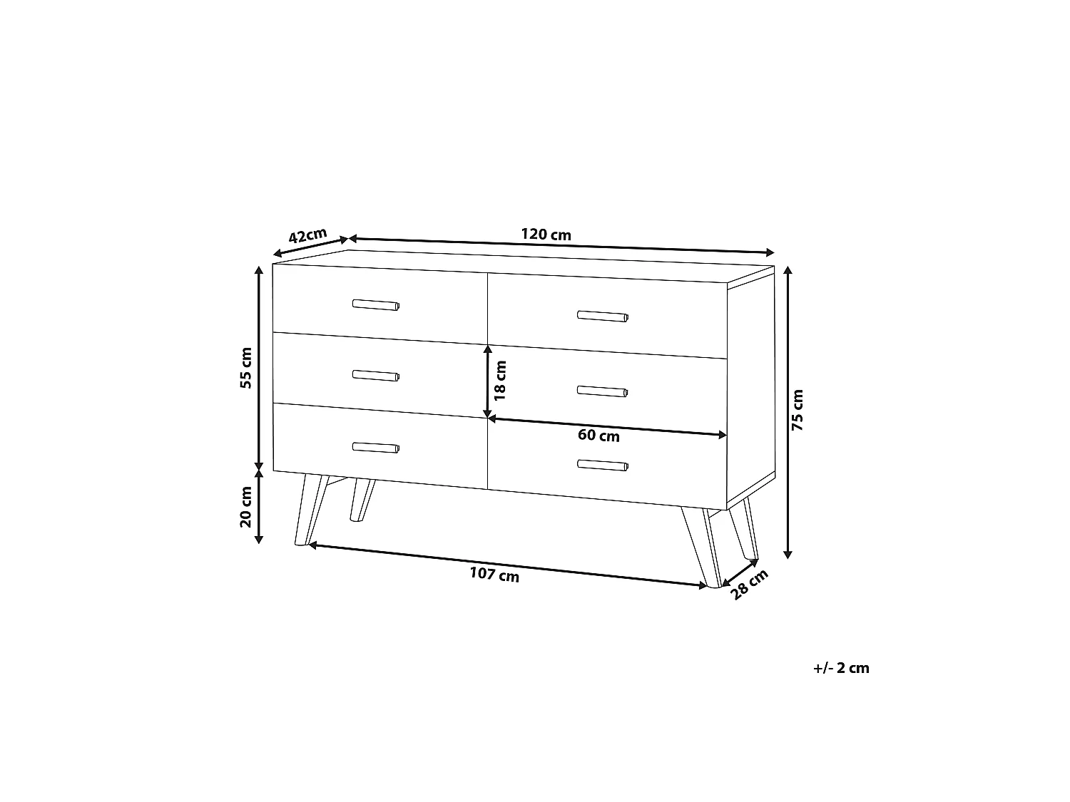 Commode blanche NEWARK II
