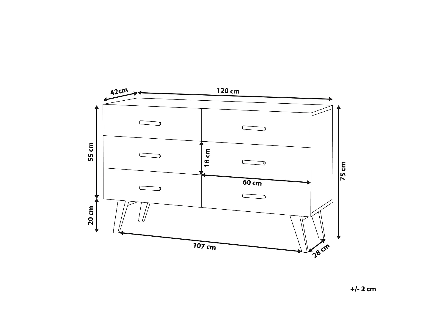 Commode blanche NEWARK II