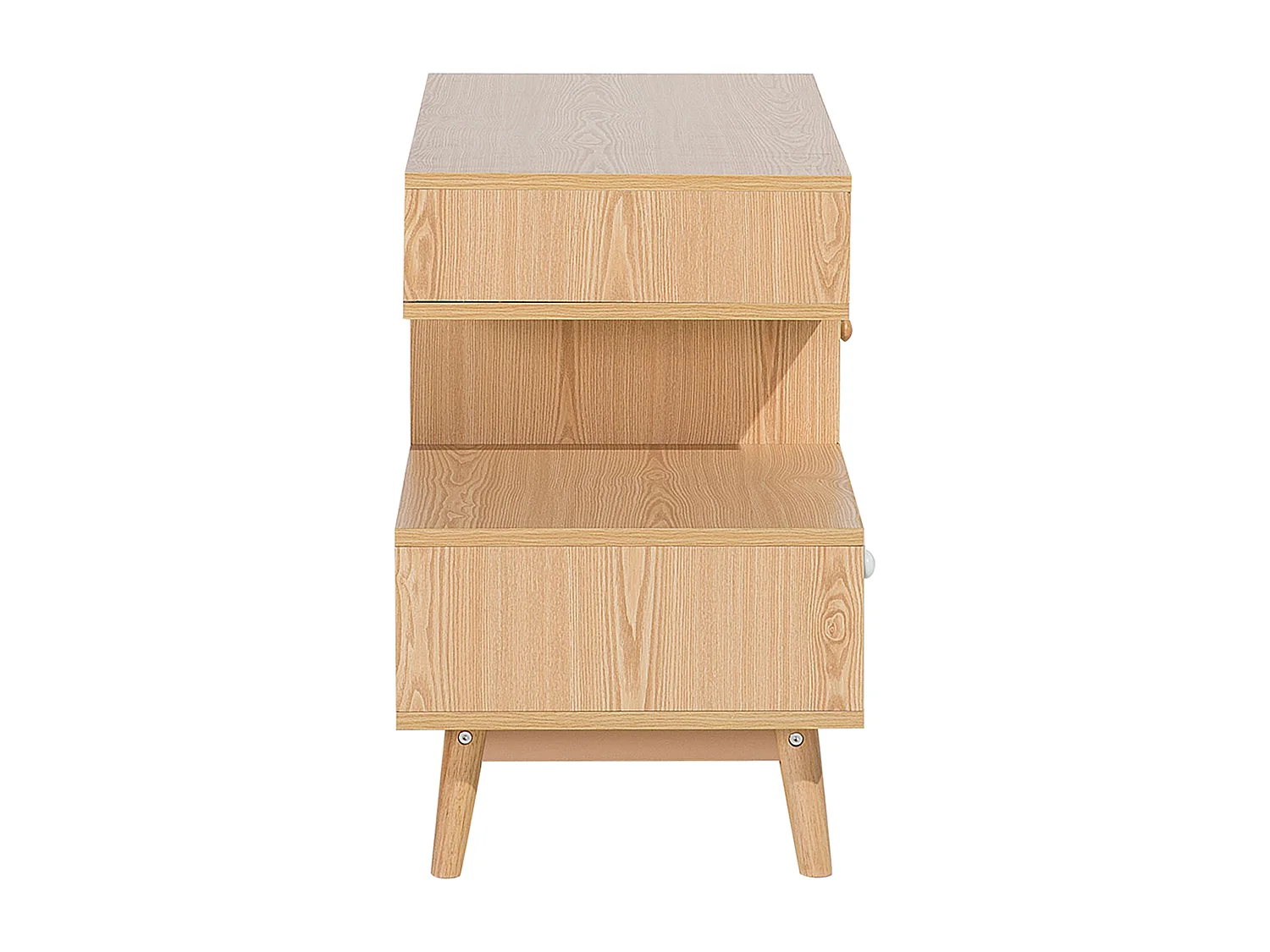 Cómoda 4 gavetas IRVINE Castanho/Branco