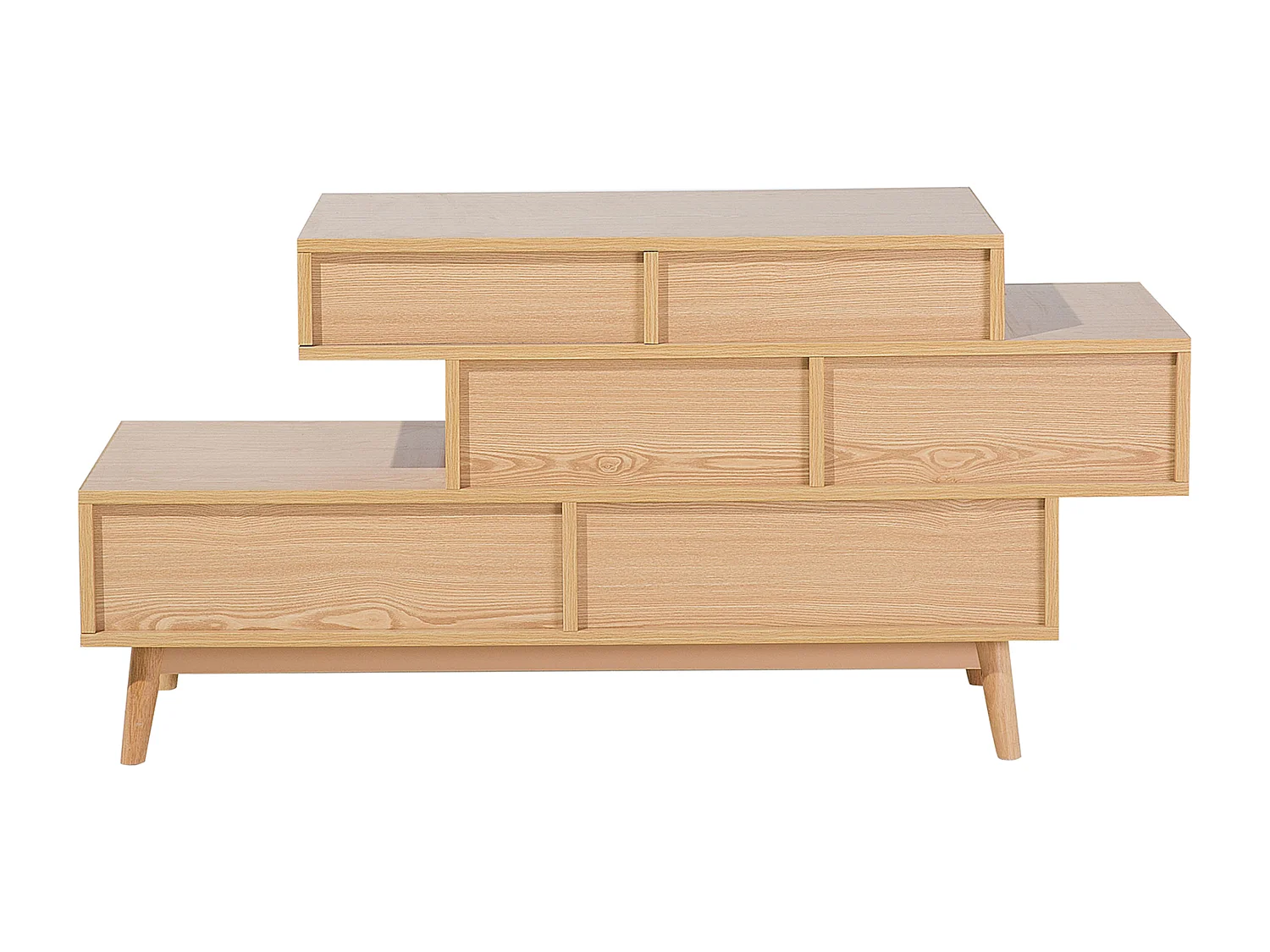 Cómoda 4 gavetas IRVINE Castanho/Branco