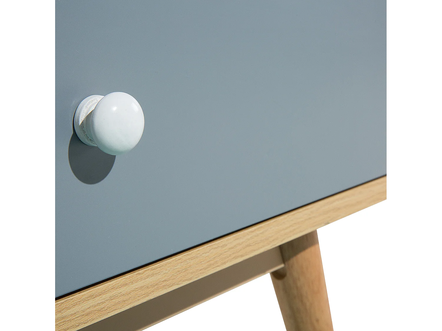 Cómoda 4 gavetas IRVINE Castanho/Branco