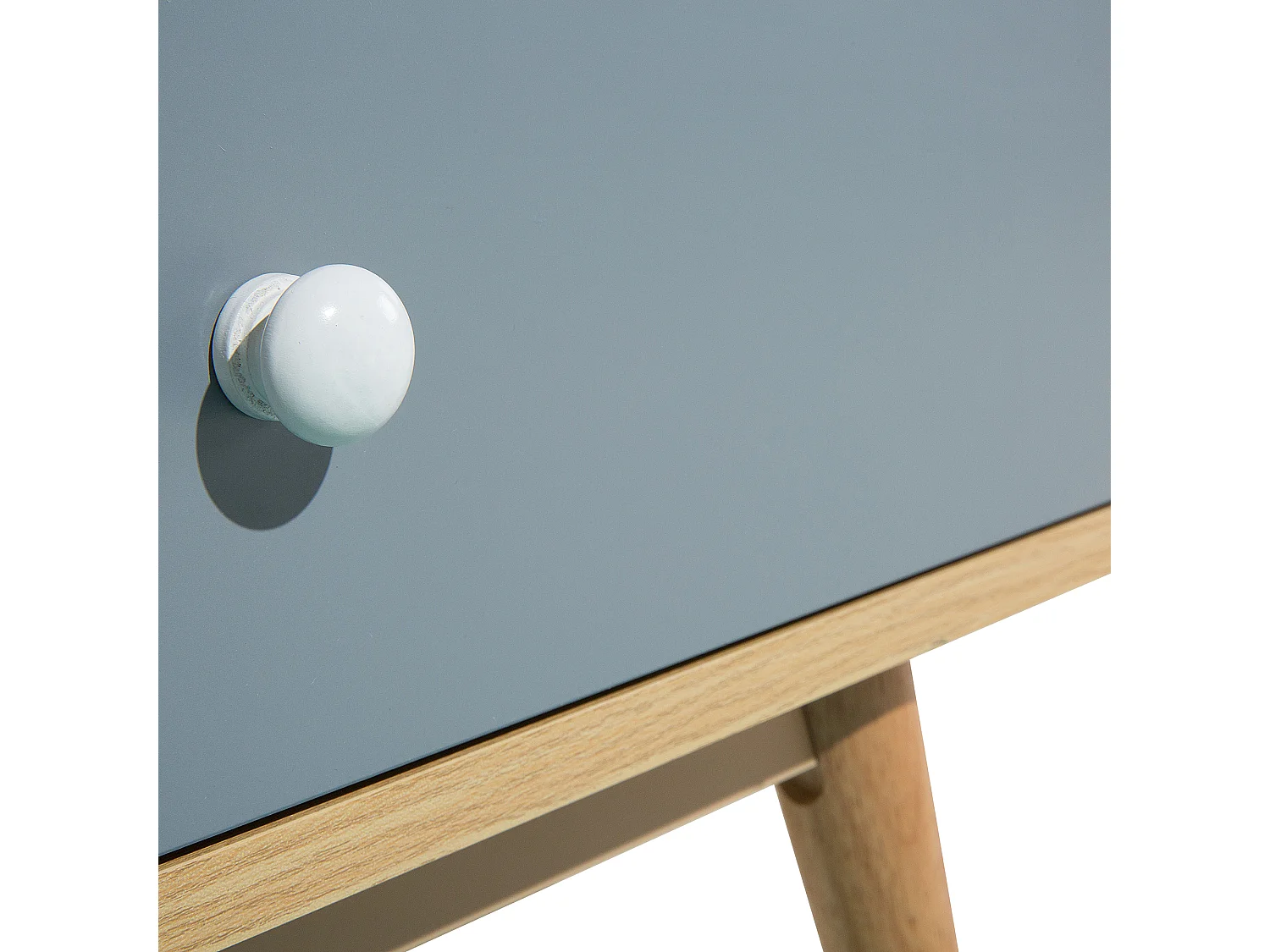 Commode à 4 tiroirs IRVINE Marron/blanc