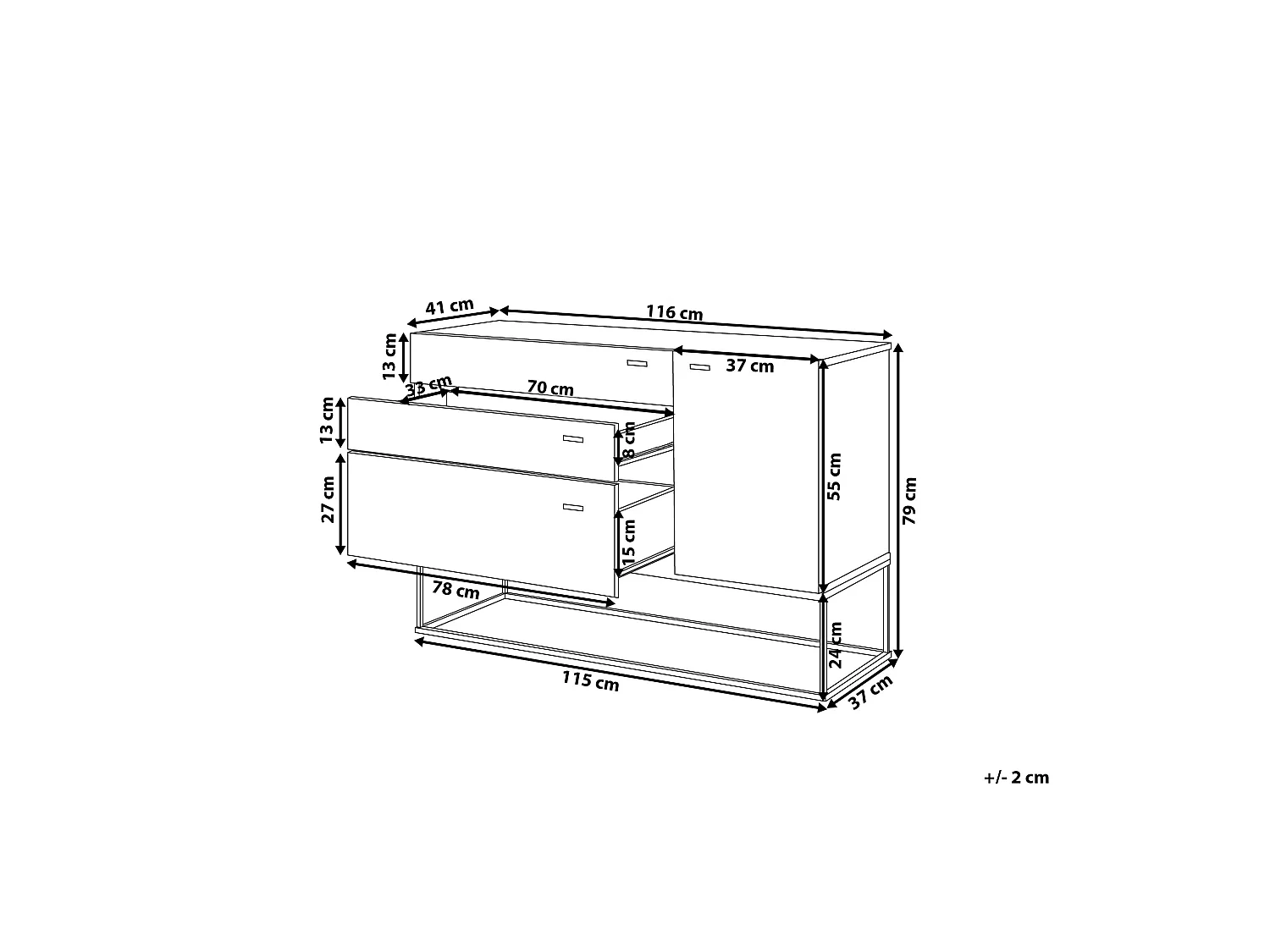 Dressoir lichtbruin ARIETTA
