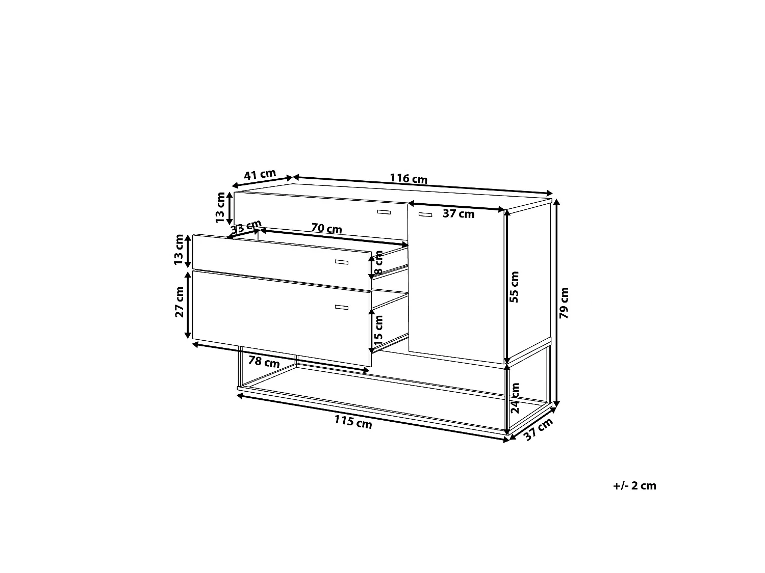 Dressoir lichtbruin ARIETTA