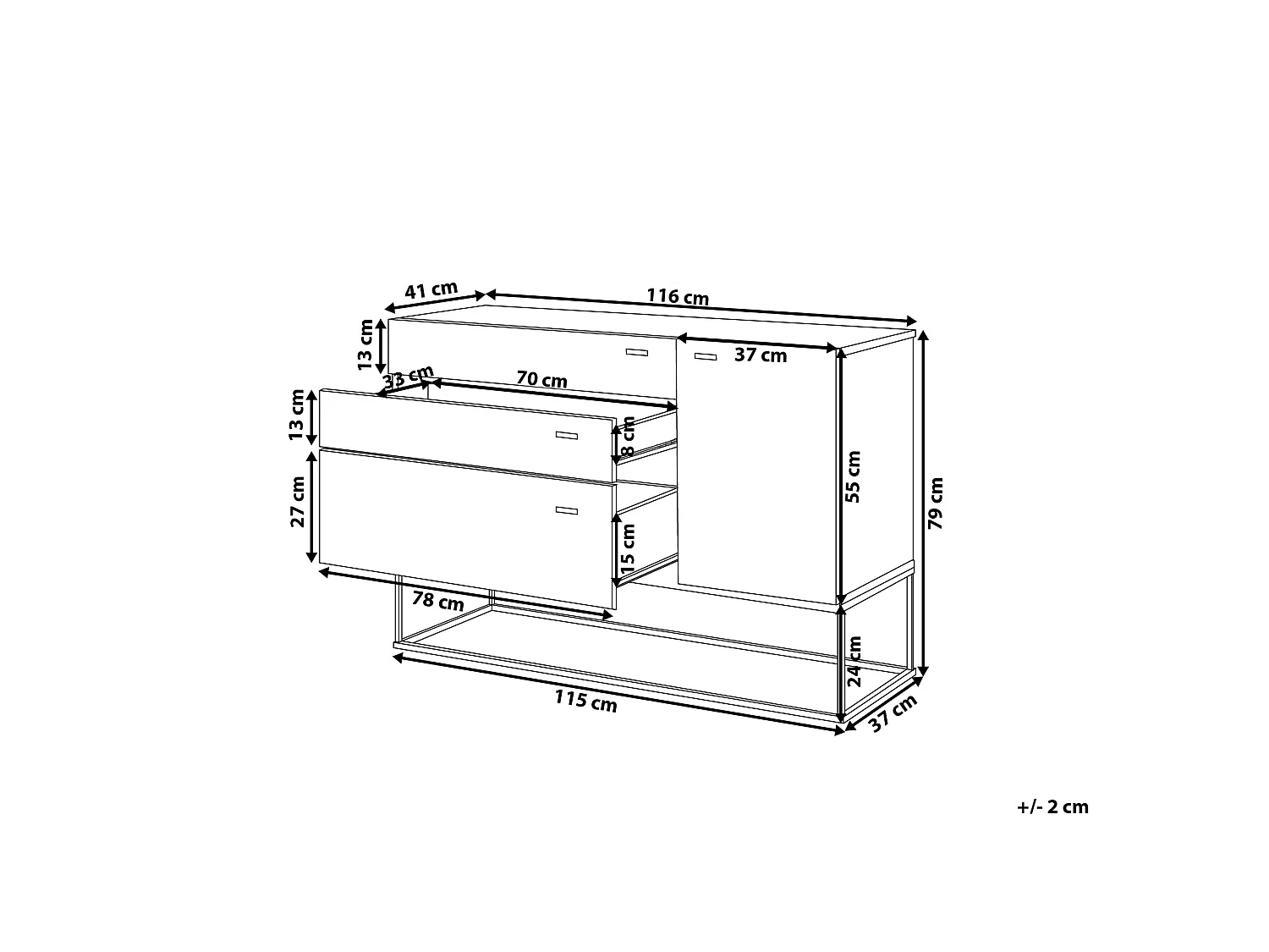 Dressoir lichtbruin ARIETTA