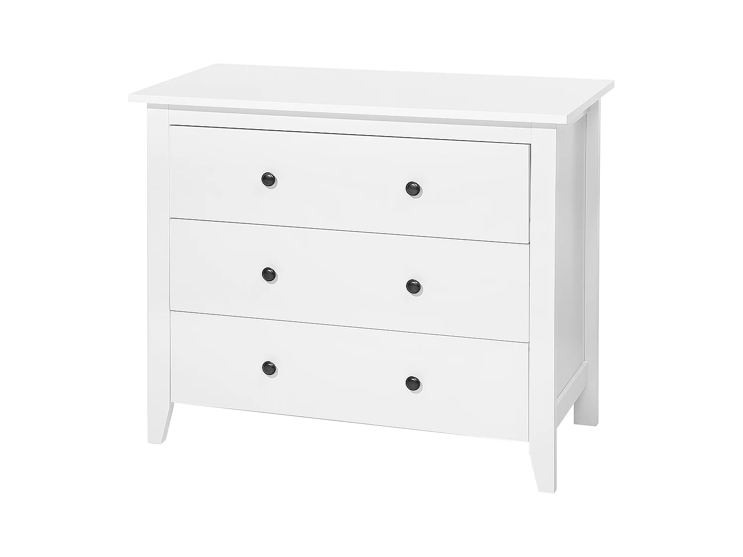 Kommode im skandinavischem Stil 3 Schubladen weiß Torrance