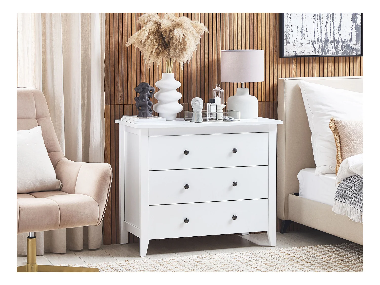 Cassettiera 3 cassetti TORRANCE Bianco