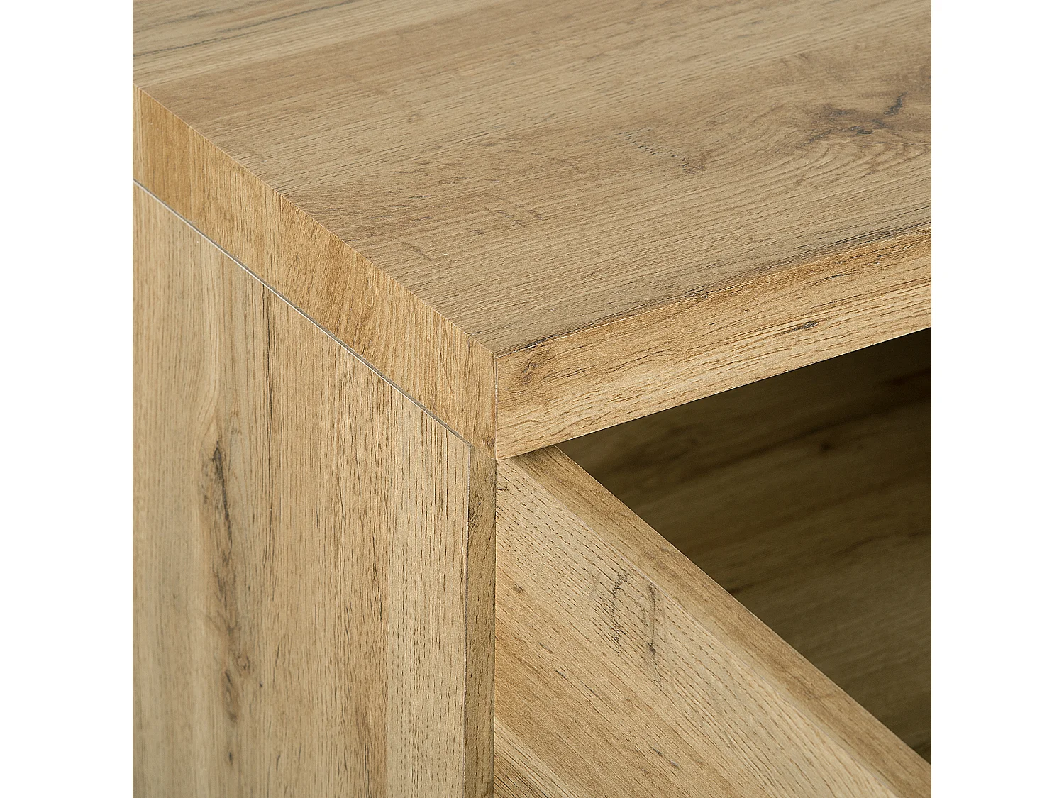 Modernes Sideboard mit 3 Türen heller Holzfarbton Industrieller Stil Timber