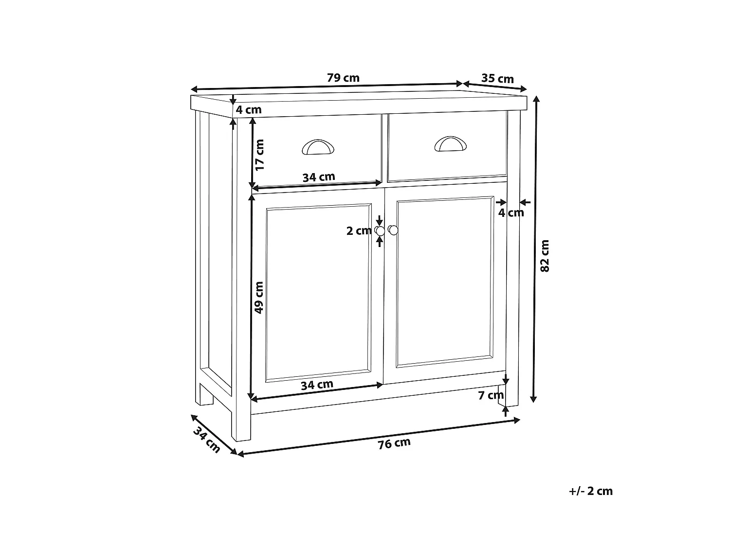 Commode beige/lichtbruin CLIO
