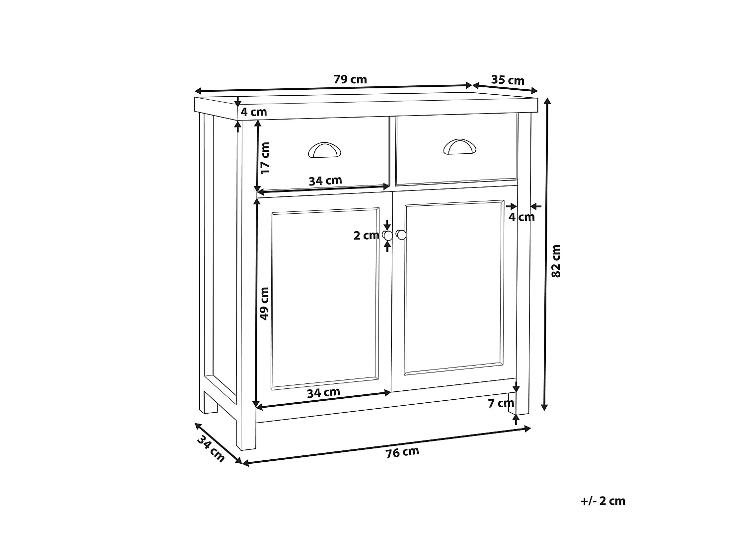 Commode beige/lichtbruin CLIO
