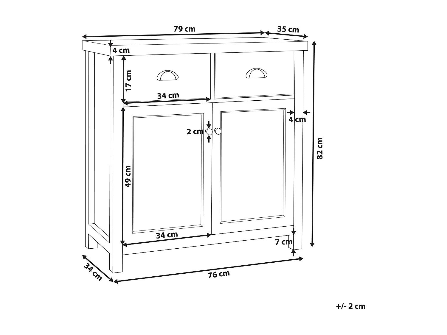 Commode beige/lichtbruin CLIO