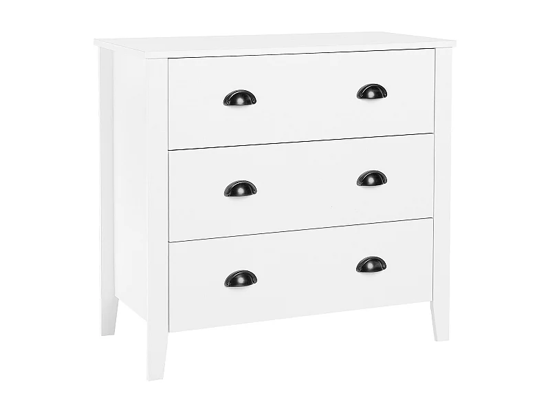 Commode à 3 tiroirs DONOVAN Blanc