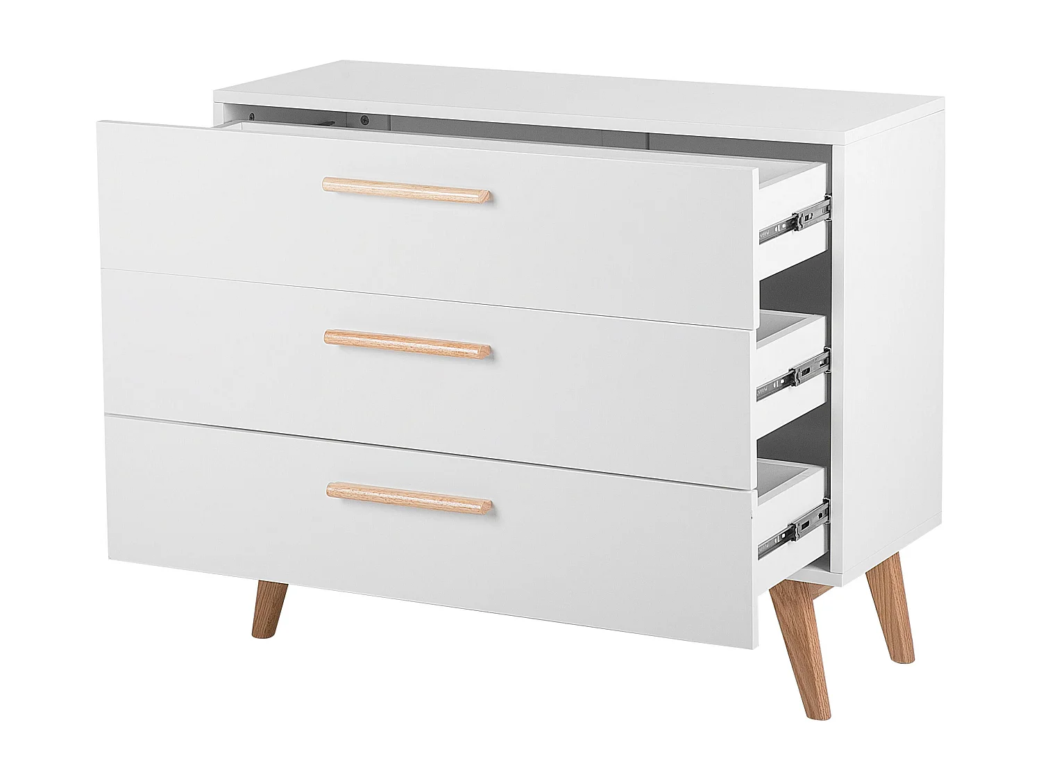 Ladekast 3 lades SALEM Wit