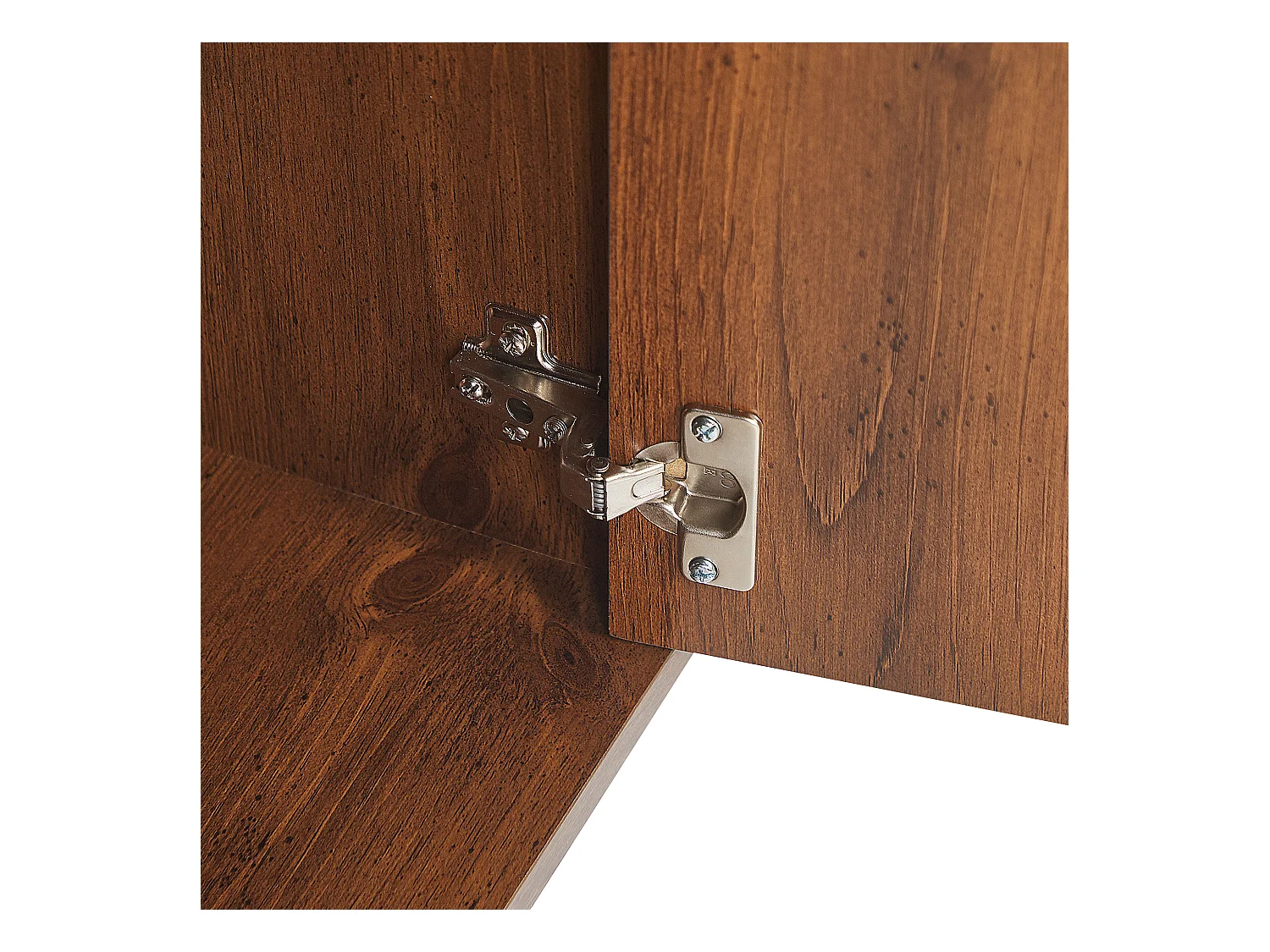 Modernes Sideboard grau/dunkler Holzfarbton mit Tür und 3 Schubladen Palmer