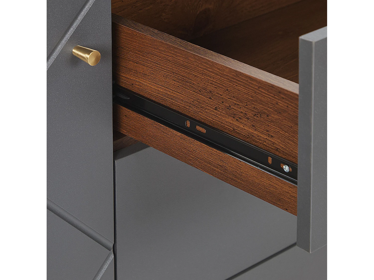 Aparador PALMER Castanho escuro/Cinzento