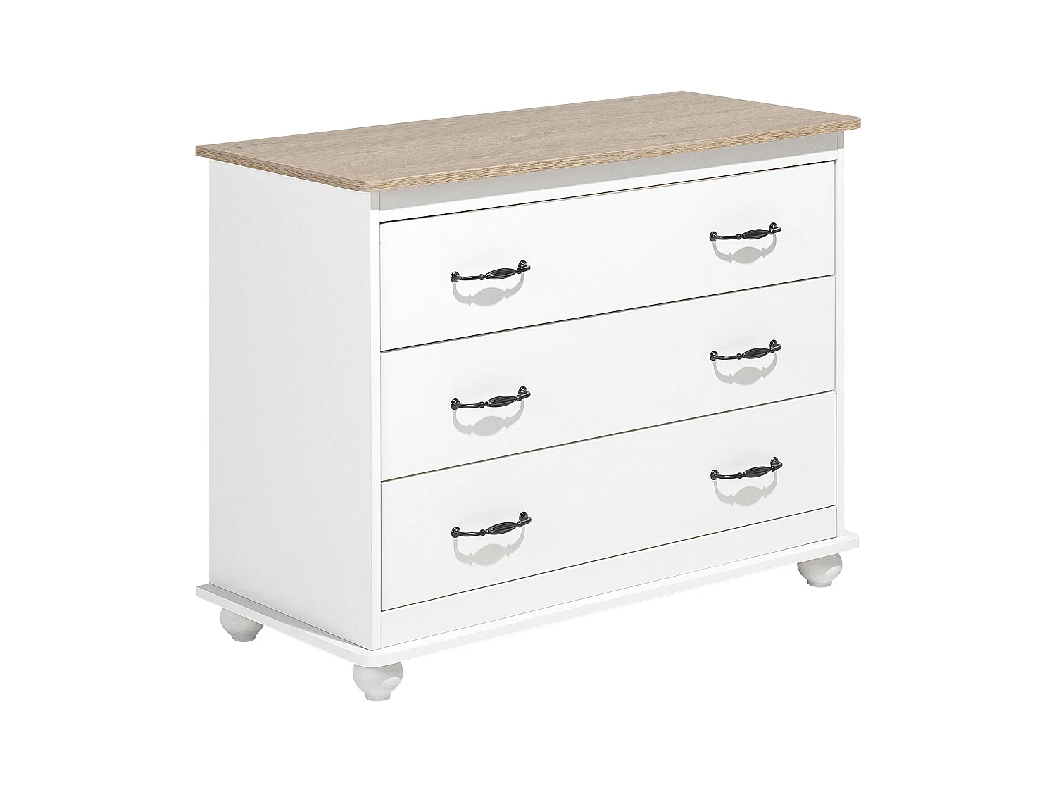 Commode à 3 tiroirs EVERETT Blanc