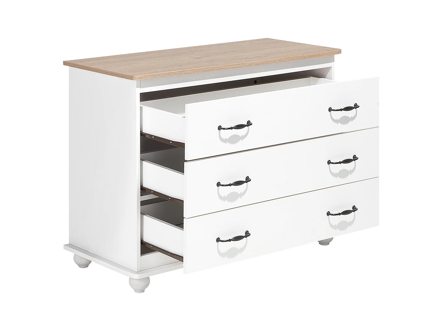 Commode à 3 tiroirs EVERETT Blanc