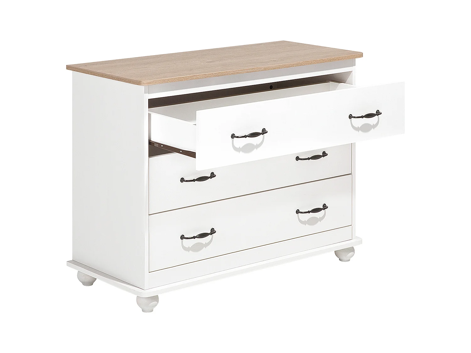 Commode à 3 tiroirs EVERETT Blanc