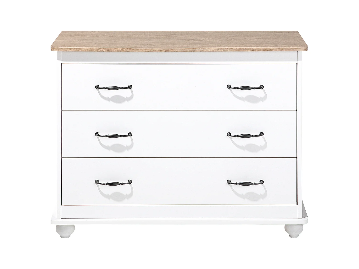 Commode à 3 tiroirs EVERETT Blanc