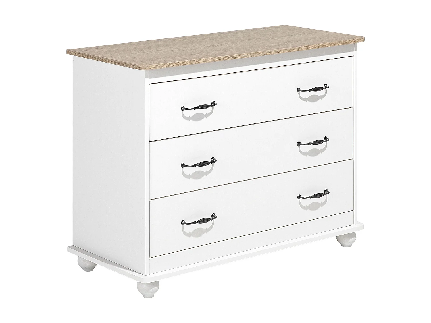 Commode à 3 tiroirs EVERETT Blanc