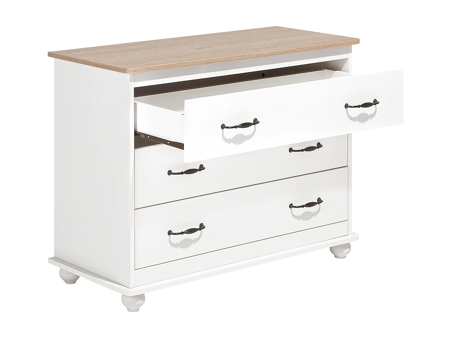 Commode à 3 tiroirs EVERETT Blanc