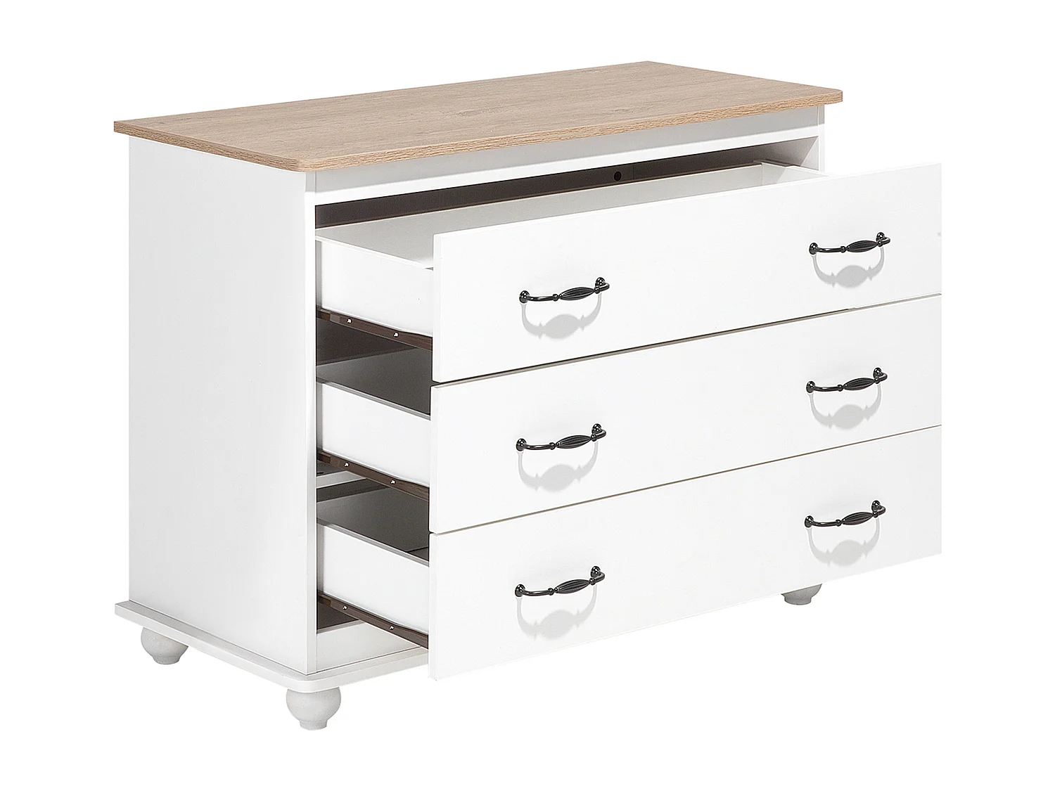 Commode à 3 tiroirs EVERETT Blanc