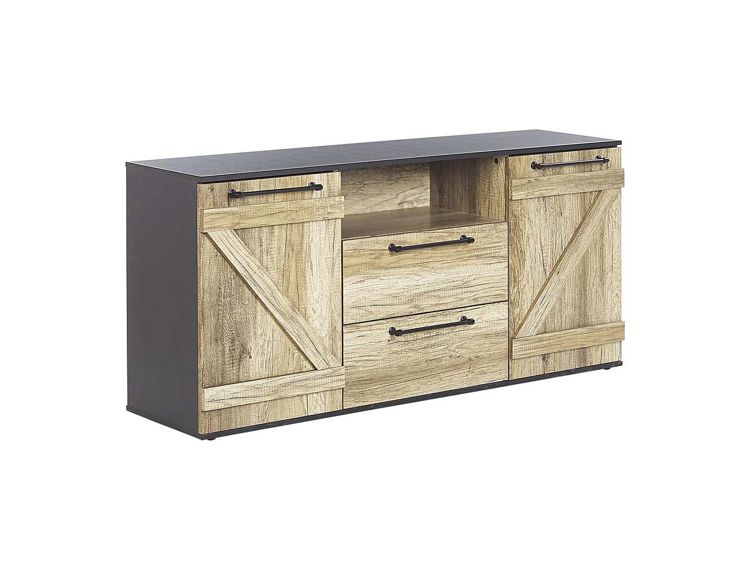 Commode zwart/lichtbruin SALTER