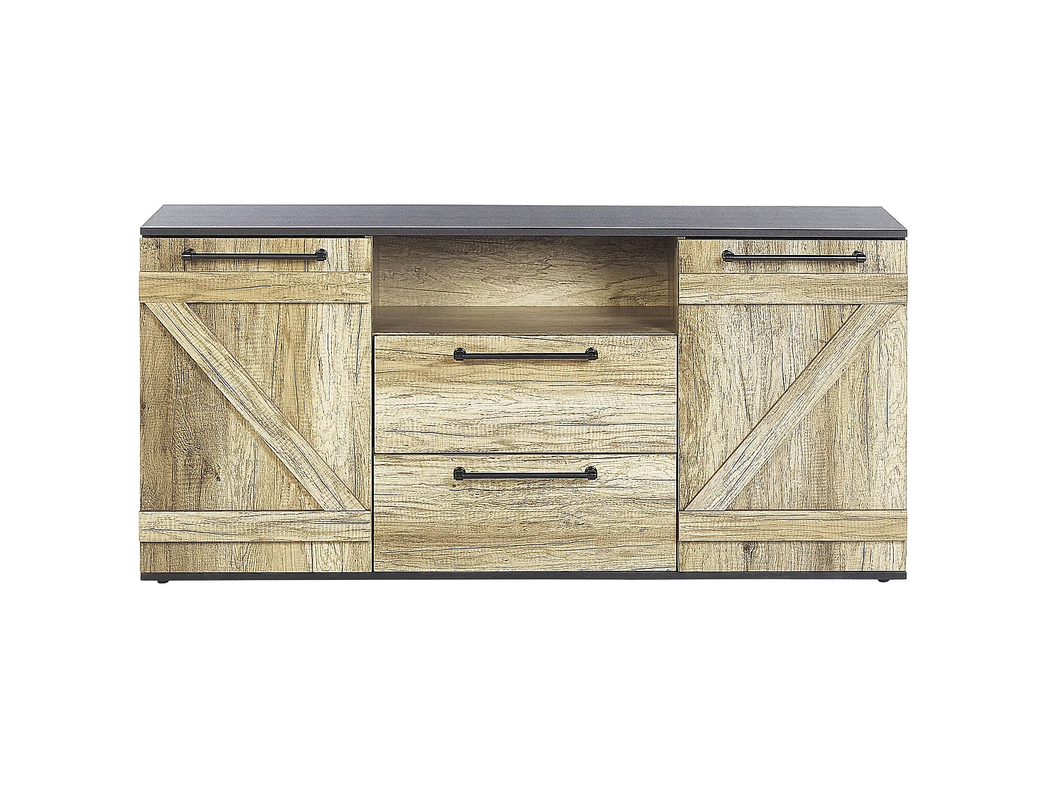 Commode zwart/lichtbruin SALTER