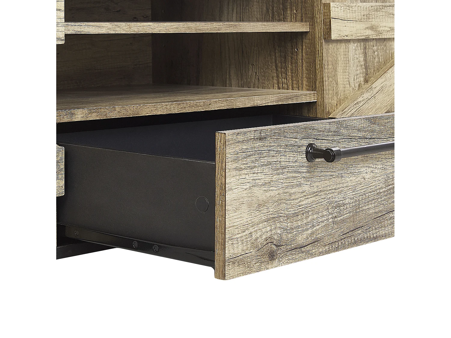 Commode zwart/lichtbruin SALTER