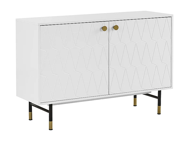 Kommode modern weiß mit Muster Adante