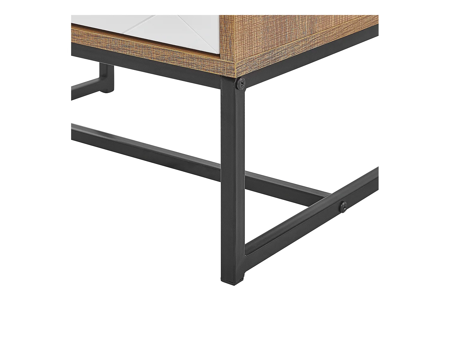 Moderne Kommode heller Holzfarbton / weiss 3 Schubladen Nueva