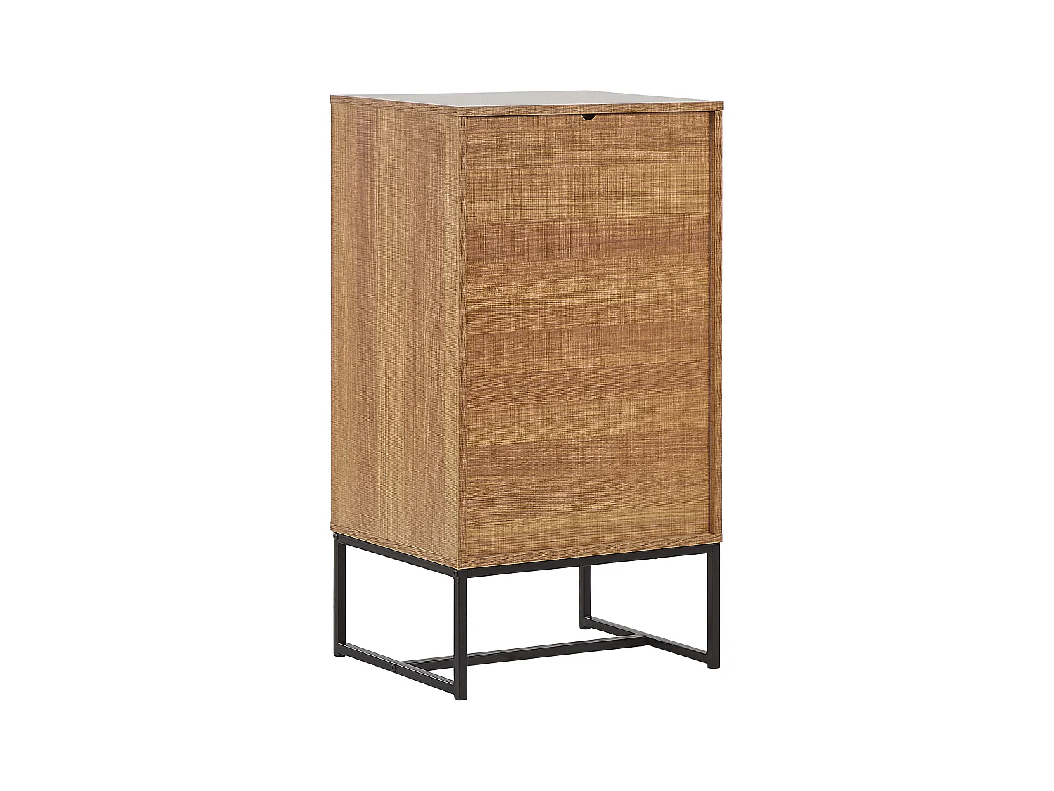 Moderne Kommode heller Holzfarbton / weiss 3 Schubladen Nueva
