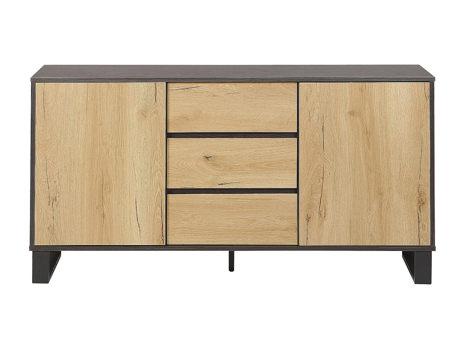 Dressoir met 2 deuren ELDA Bruin/zwart