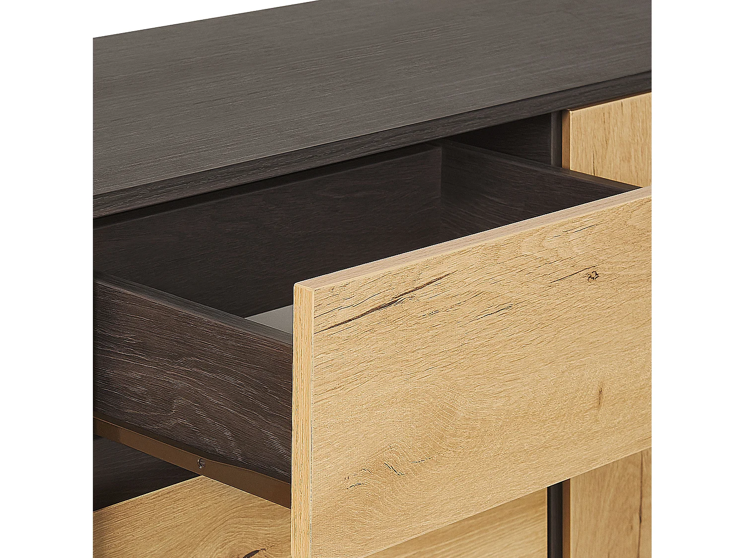 Dressoir met 2 deuren ELDA Bruin/zwart