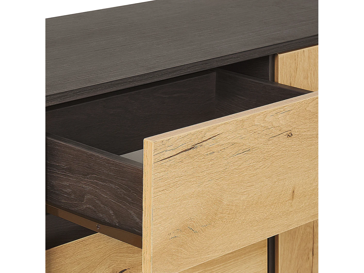 Dressoir met 2 deuren ELDA Bruin/zwart