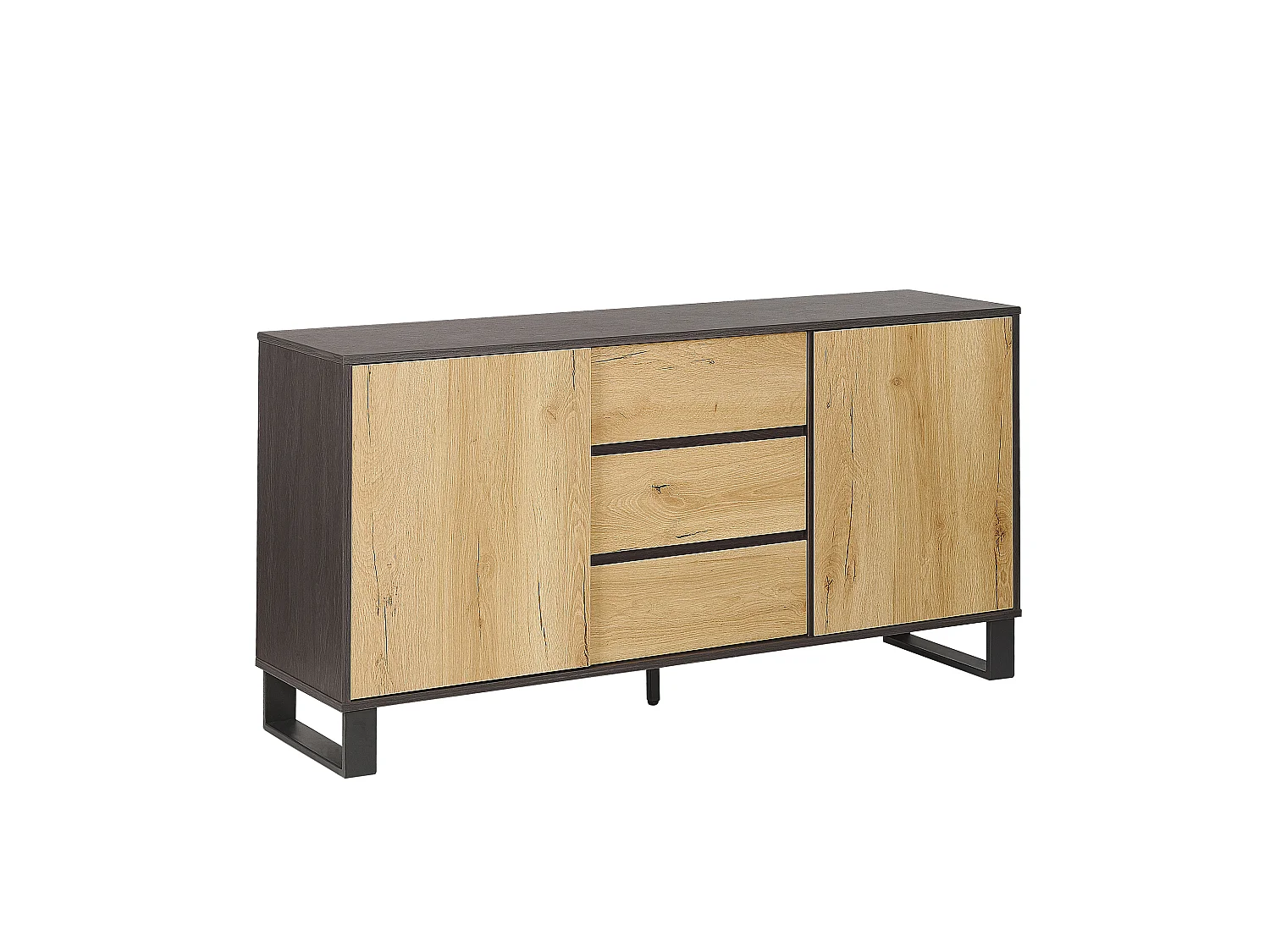 Dressoir met 2 deuren ELDA Bruin/zwart