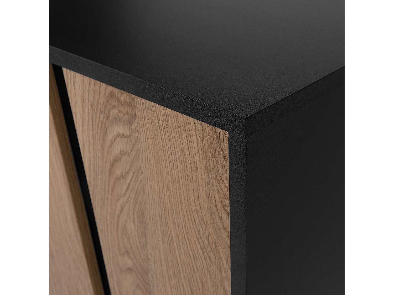 Modernes Sideboard heller Holzfarbton/schwarz Blackpool